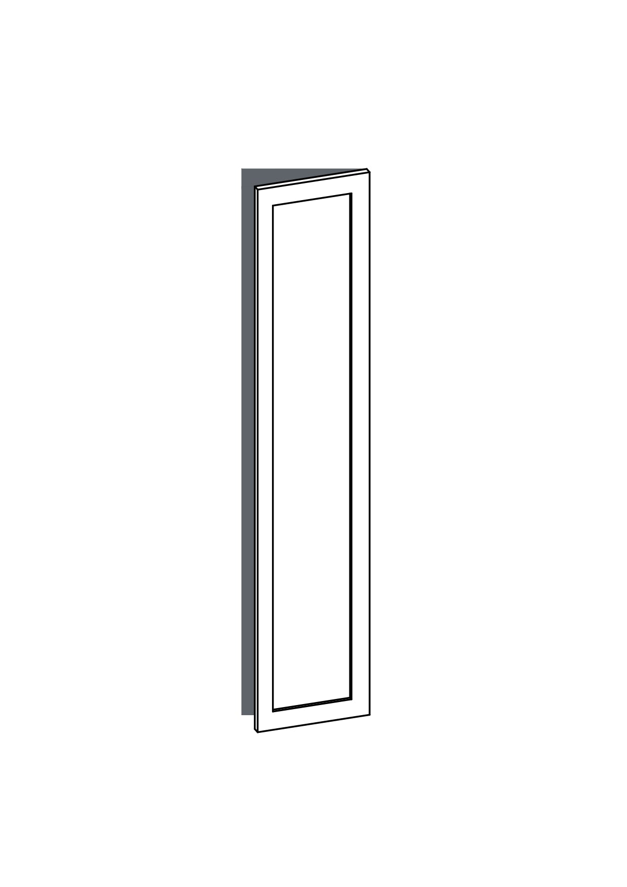 40x200 - Right Hung - Shaker - Unpainted (Raw) - METOD