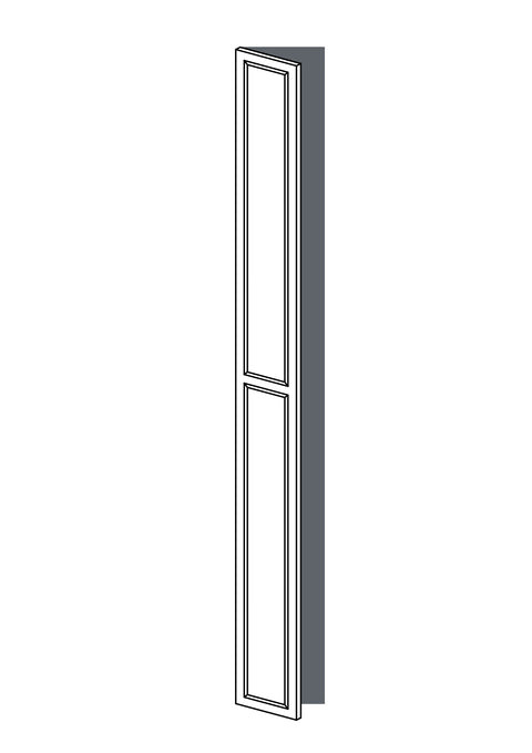 25x235 - Left Hung - French Shaker With Center Rail - Painted (2Pac Poly) - PAX, line drawing