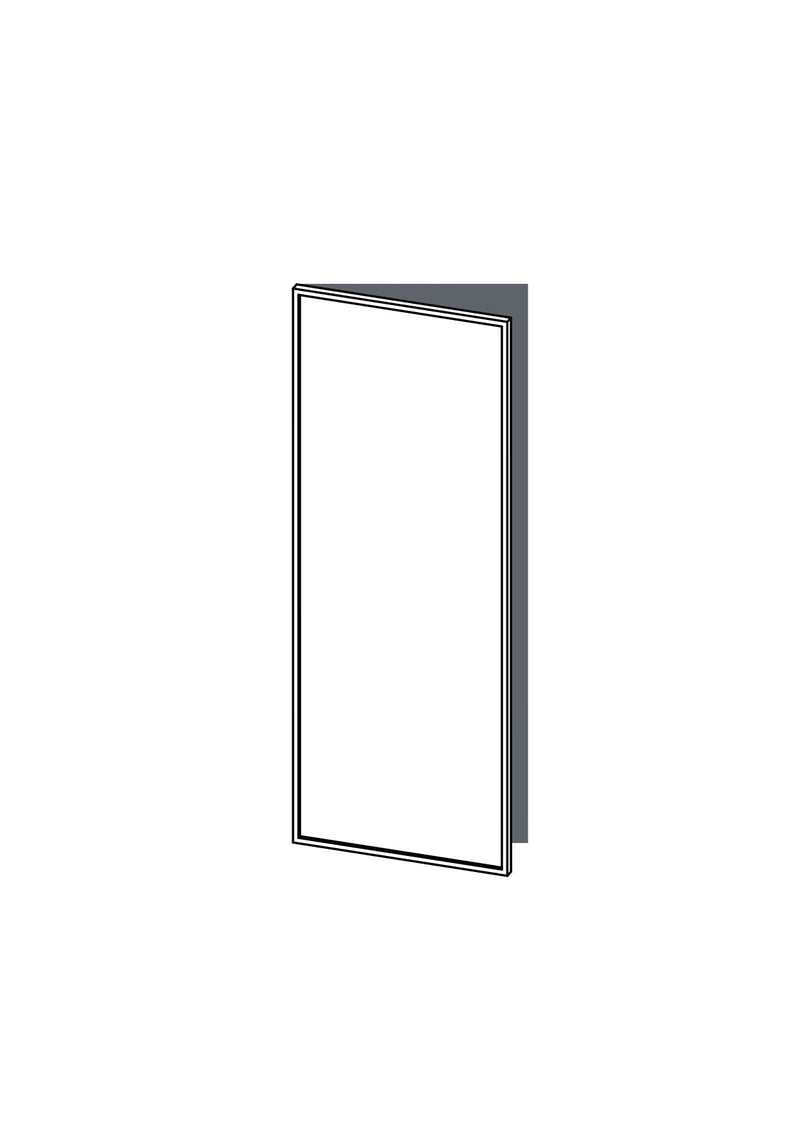 60x160 - Left Hung - Slim Shaker - Unpainted (Raw) - METOD, line drawing