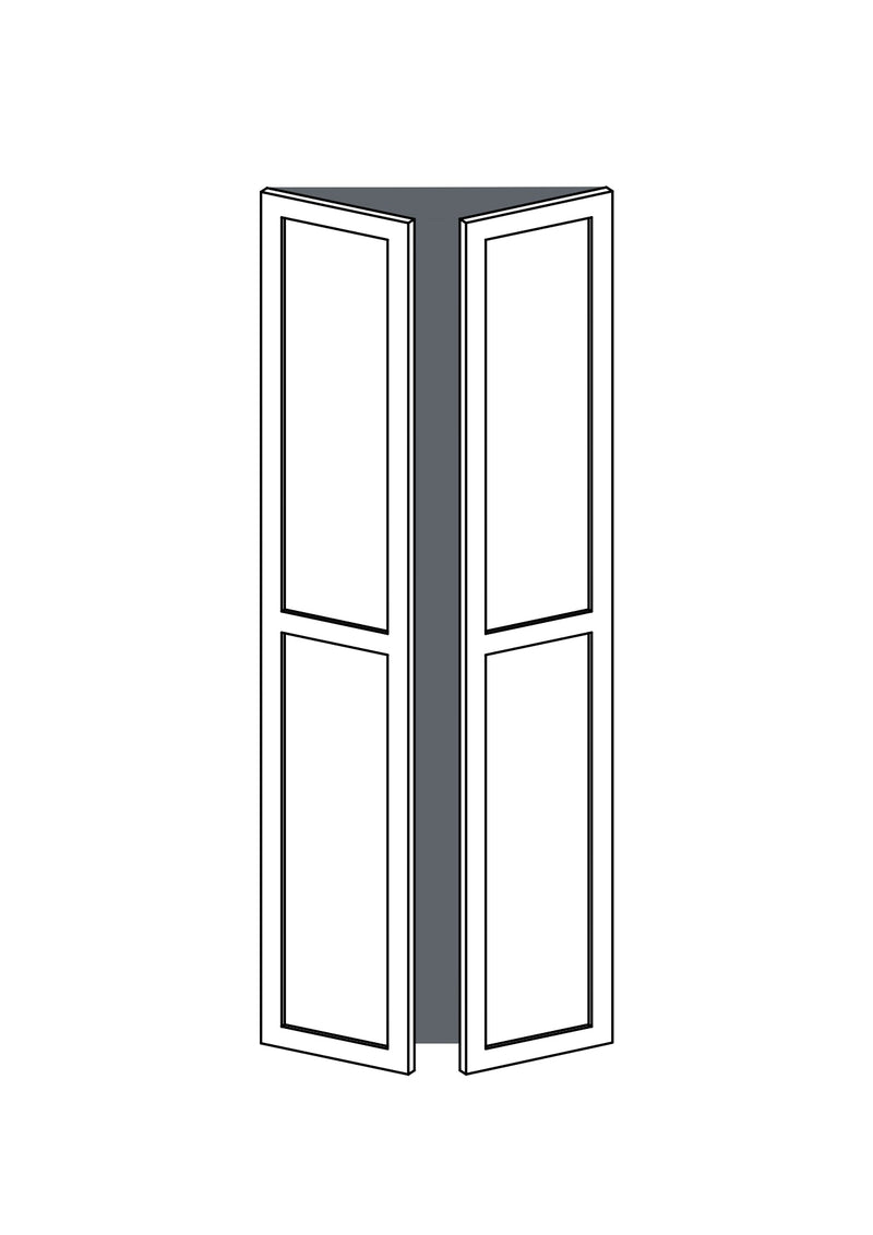 37x200 - Pair - Shaker With Center Rail - Painted (2Pac Poly) - PAX - (To Fit 75cm PAX Frame), line drawing