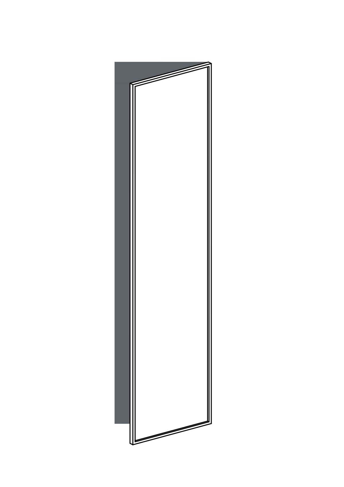 50x200 - Right Hung - Slim Shaker - Painted (2Pac Poly) - PAX, line drawing