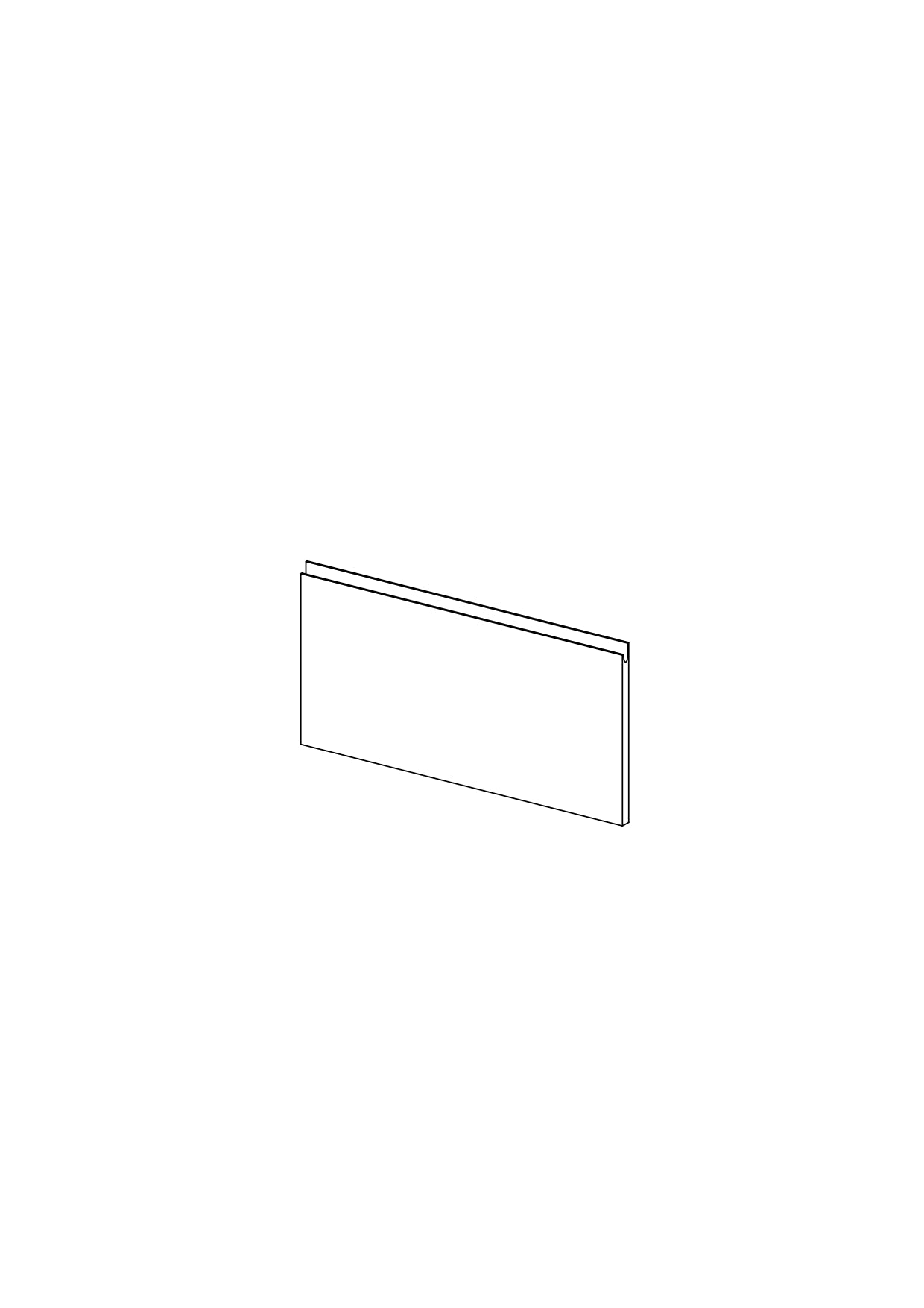 40x20 Drawer - Finger Pull - Unpainted (Raw) - METOD