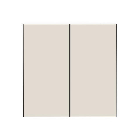 600mm Rangehood Cabinet Doors (2pk) (297x597mm) - Plain - Painted (2Pac Poly), line drawing