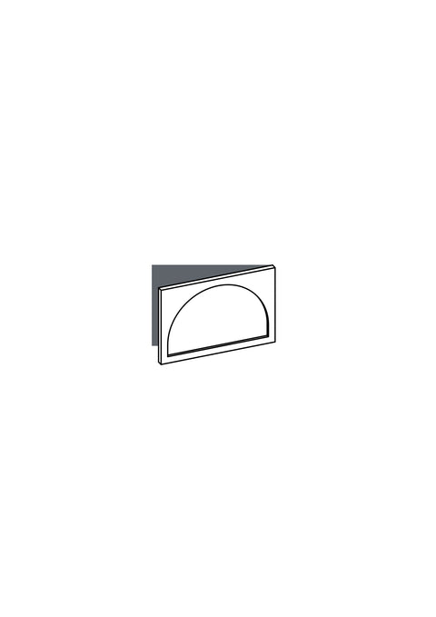 60x38 - Right Hung - Arch - Painted (2Pac Poly) - BESTA, line drawing