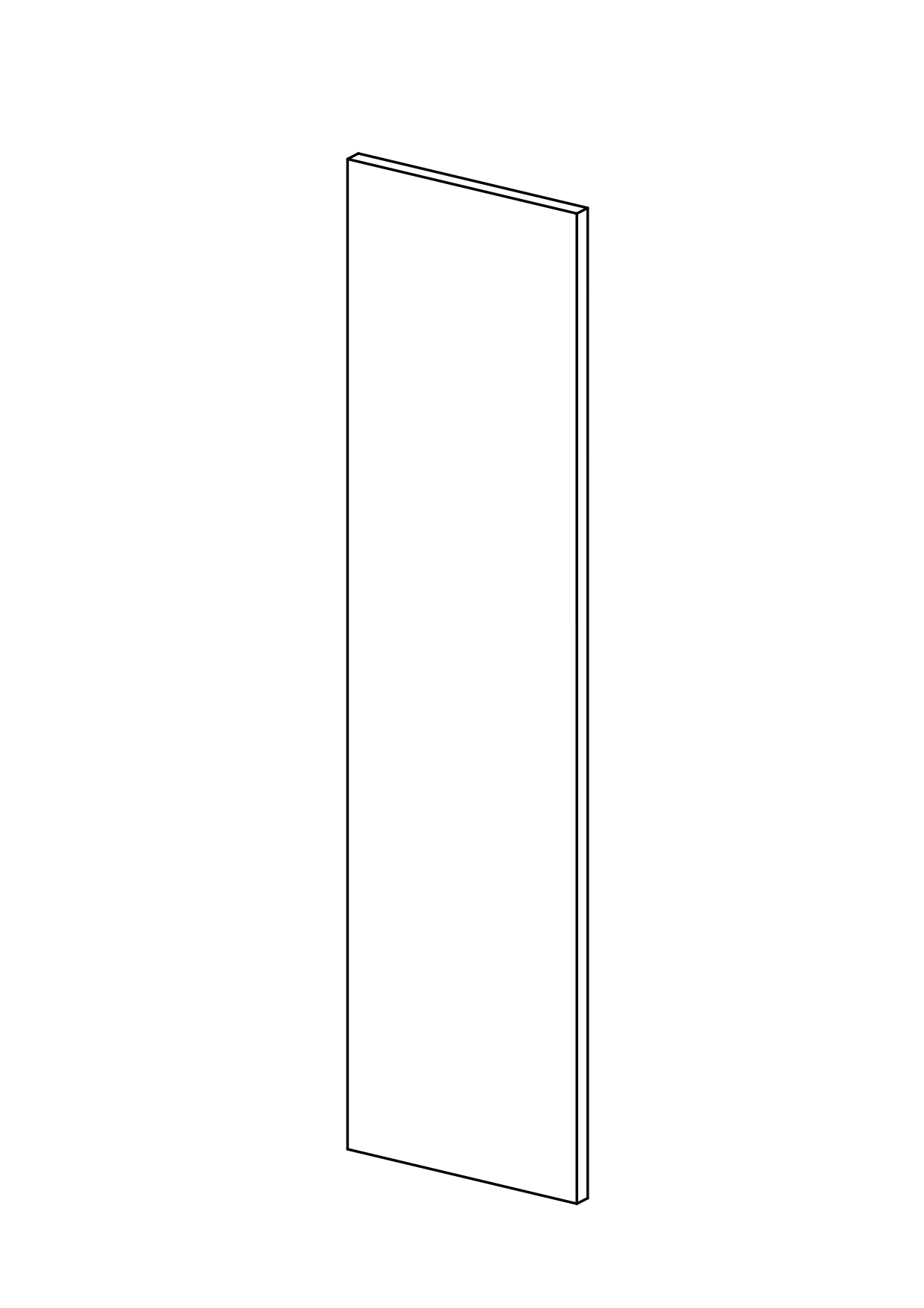62x240 - Fridge Cover Panel- Plain - Timber Veneer - METOD
