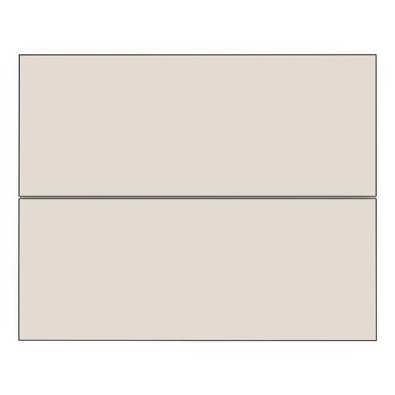 900mm 2 Drawer Panels (897x357mm) - Woodgrain, line drawing