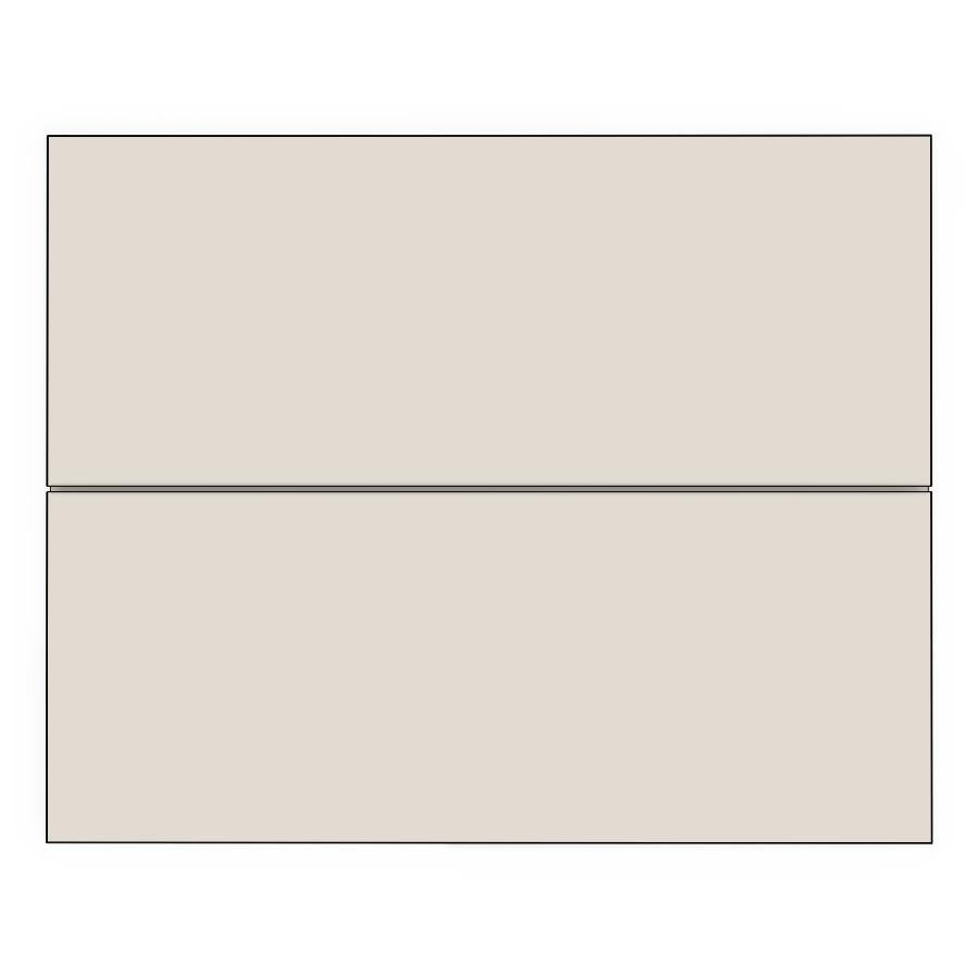900mm 2 Drawer Panels - Plain - Unpainted (Raw) - KABOODLE