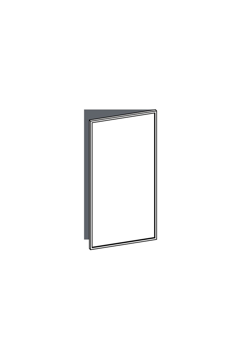 60x120 - Right Hung - Slim Shaker - Painted (2Pac Poly) - METOD, line drawing