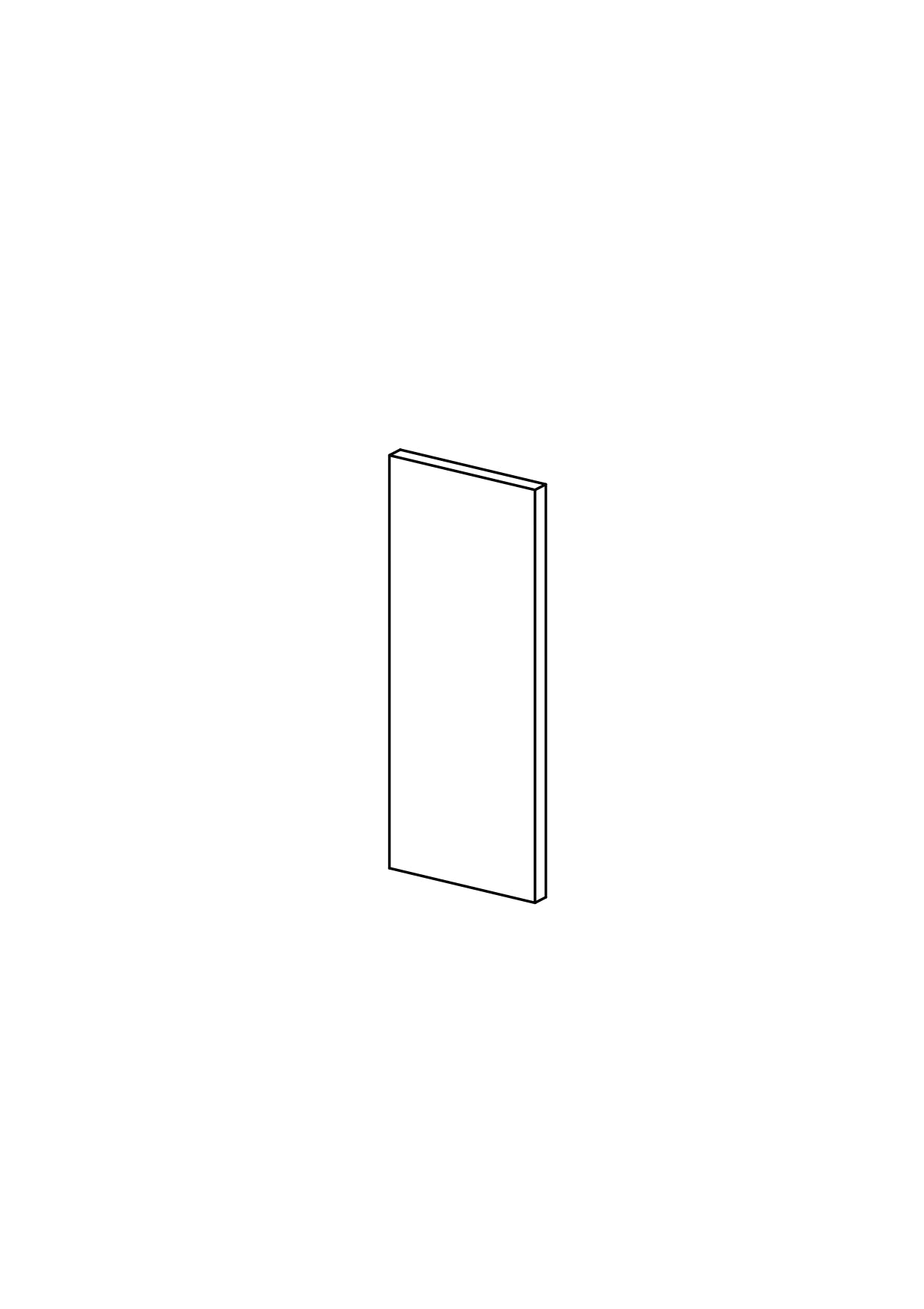 40x100 - Cover Panel - Plain - Unpainted (Raw) - METOD