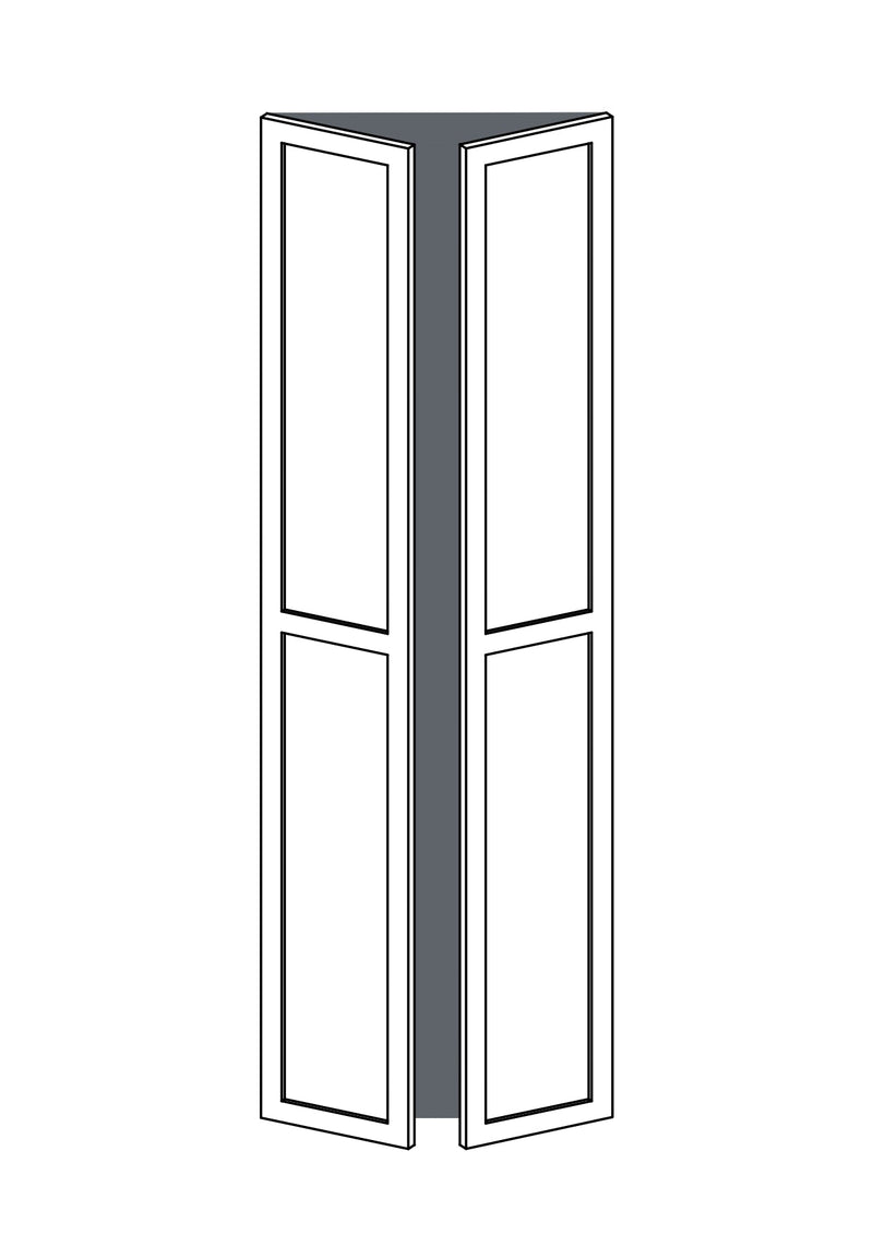 37x235 - Pair - Shaker With Center Rail - Painted (2Pac Poly) - PAX - (To Fit 75cm PAX Frame), line drawing