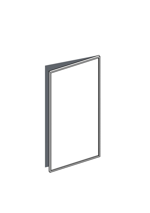 60x128 Right Hung - Slim Shaker - Unpainted (Raw) - BESTA, line drawing