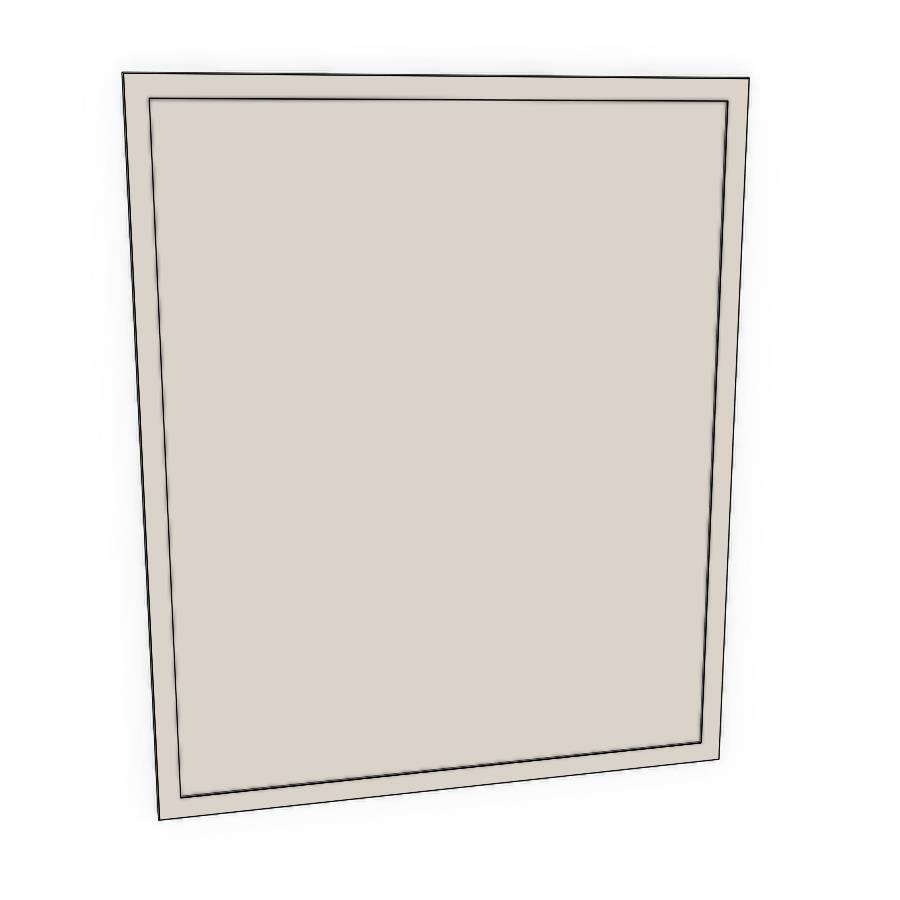 600mm Cabinet Door (597x717mm) - Slim Shaker - Painted (2Pac Poly), line drawing