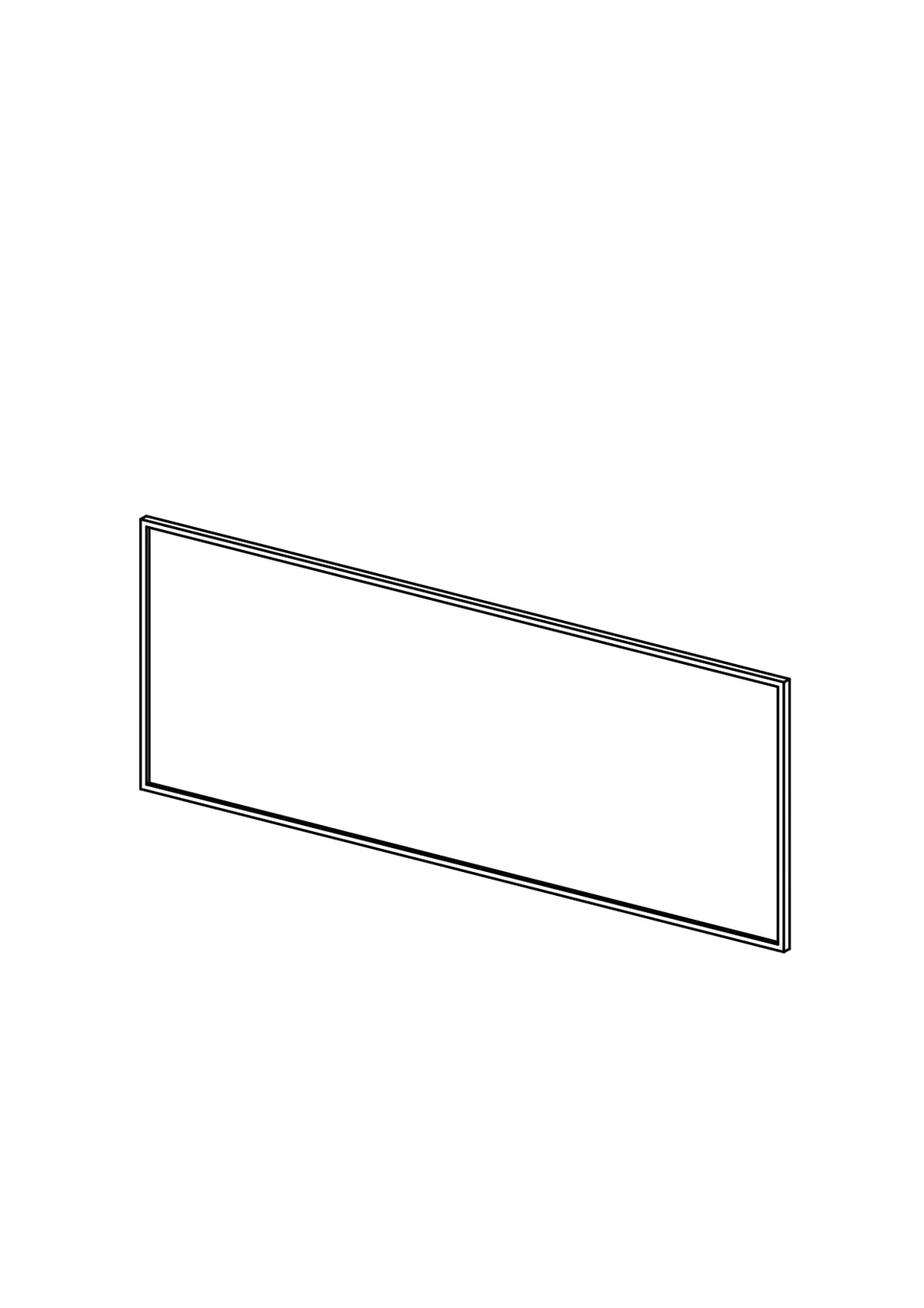 80x30 Drawer - Slim Shaker - Unpainted (Raw) - METOD, line drawing