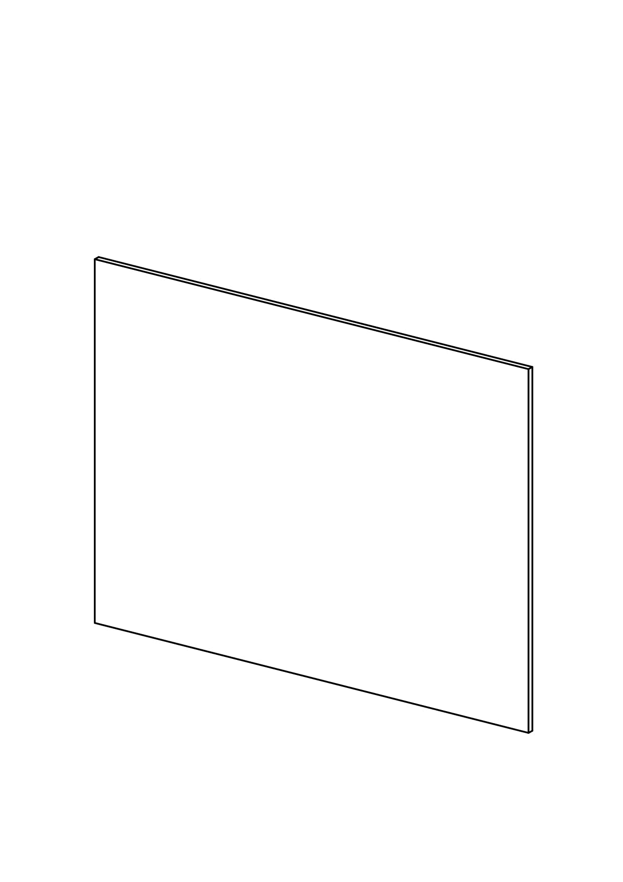 80x60 Drawer - Plain - Unpainted (Raw) - METOD
