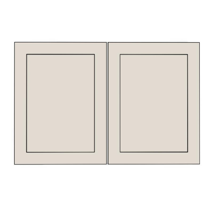 900mm Medium Rangehood Doors (2pk) - Shaker - Unpainted (Raw) - KABOODLE