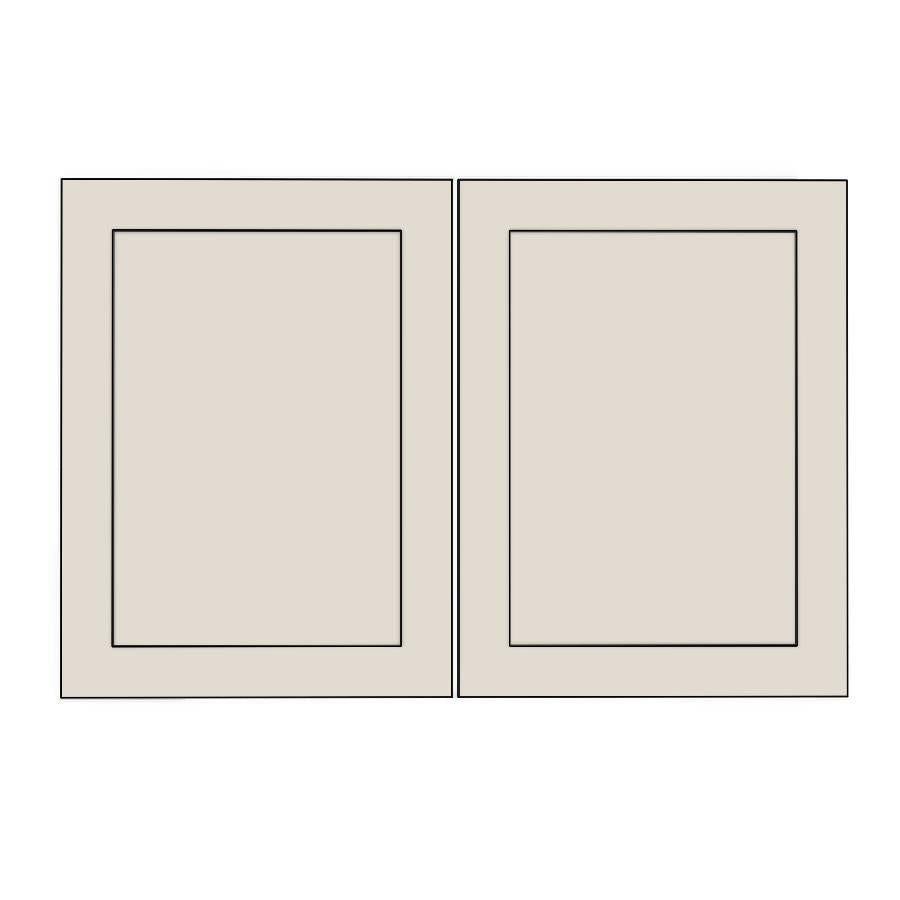 900mm Medium Rangehood Doors (2pk) (447x547mm) - Shaker - Painted (2Pac Poly), line drawing
