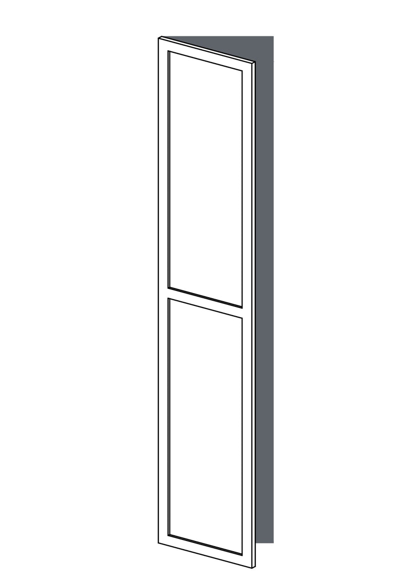 50x235 - Left Hung - Shaker With Center Rail - Painted (2Pac Poly) - PAX, line drawing