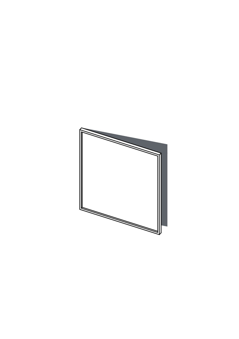 60x64 Left Hung - Slim Shaker - Unpainted (Raw) - BESTA, line drawing