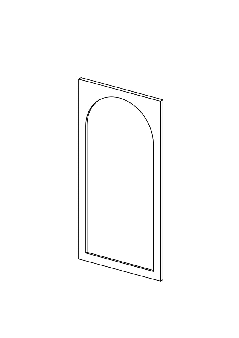 45x80 - Dishwasher - Arch - Painted (2Pac Poly) - METOD Door, line drawing