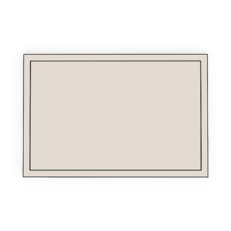 600mm 1 Drawer Panel (597x287mm) - Slim Shaker - Unpainted (Raw), line drawing
