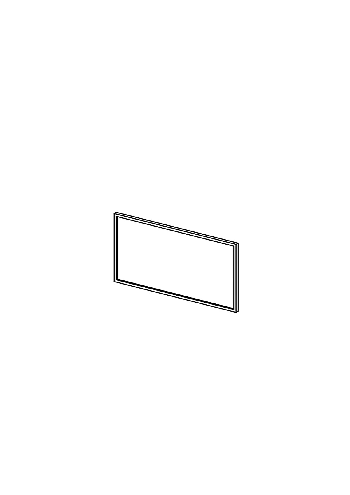 40x20 Drawer - Slim Shaker - Unpainted (Raw) - METOD, line drawing