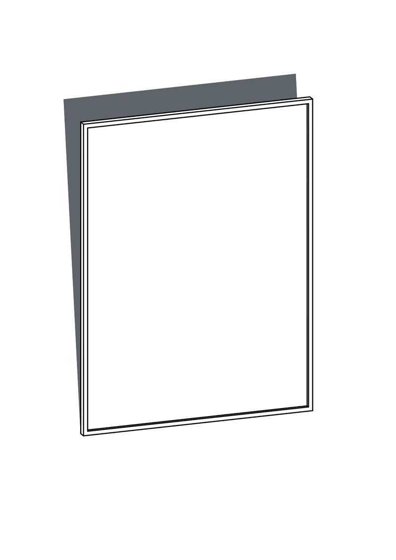 60x80 - Dishwasher Door - Slim Shaker - Unpainted (Raw) - METOD, line drawing