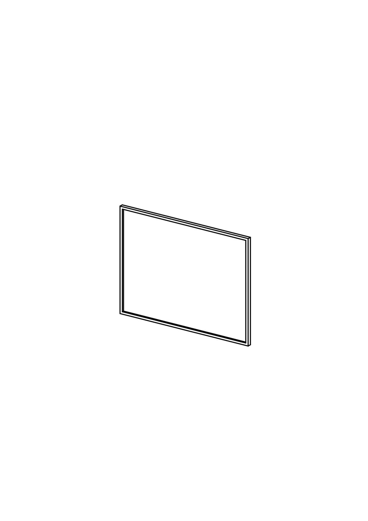 40x30 Drawer - Slim Shaker - Painted (2Pac Poly) - METOD, line drawing