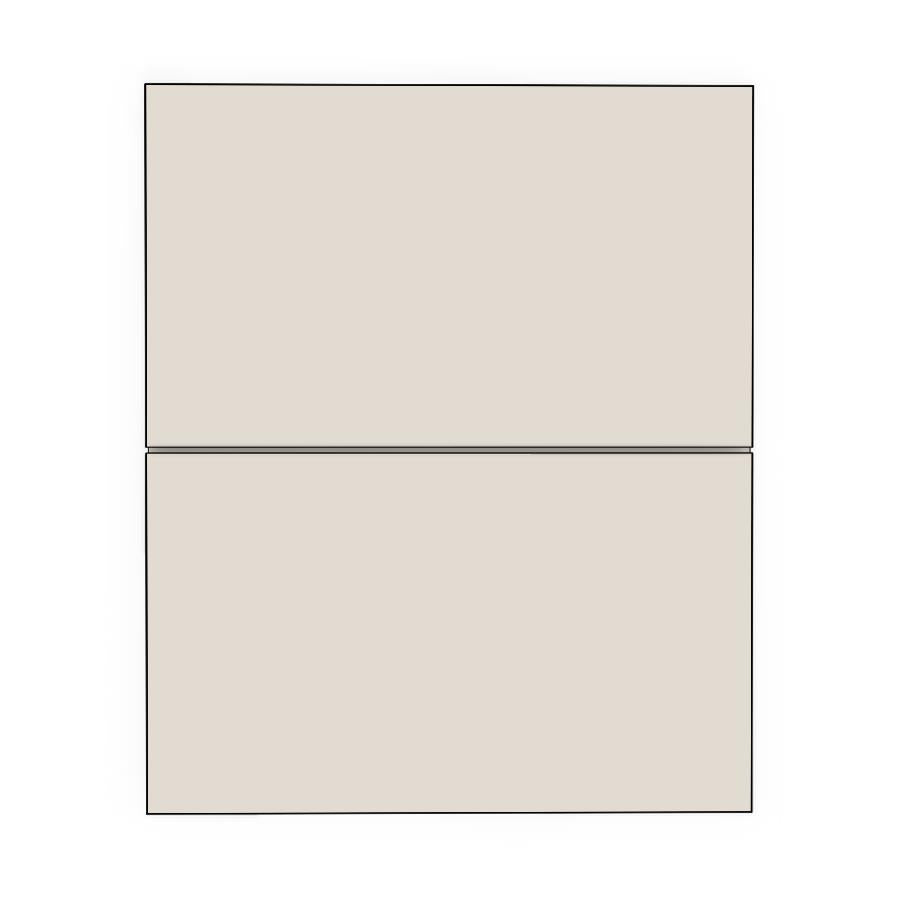 600mm 2 Drawer Panels - Plain - Unpainted (Raw) - KABOODLE
