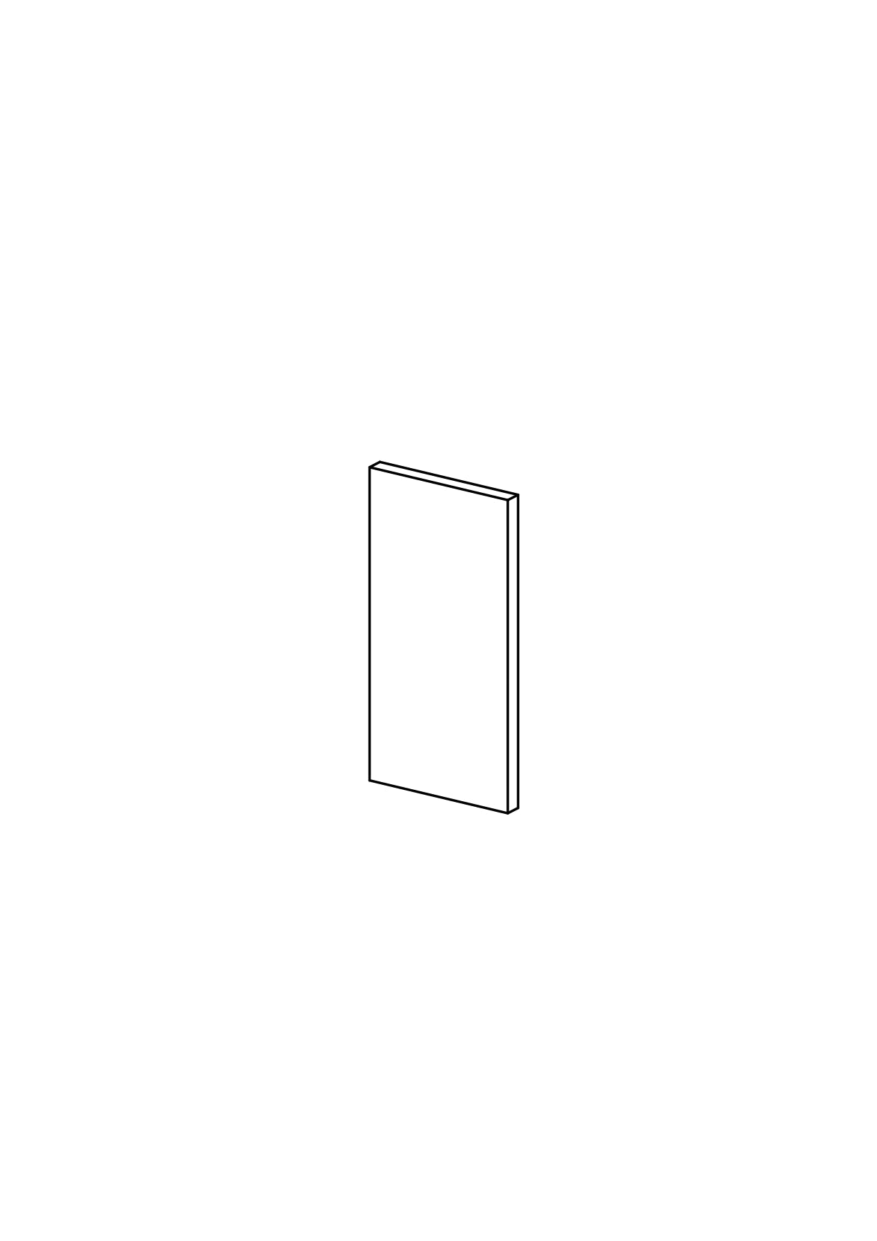 40x80 - Cover Panel - Plain - Unpainted (Raw) - METOD