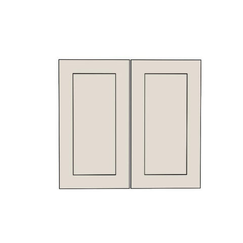 600mm Medium Rangehood Doors (2pk) (297x547mm) - Shaker - Unpainted (Raw), line drawing