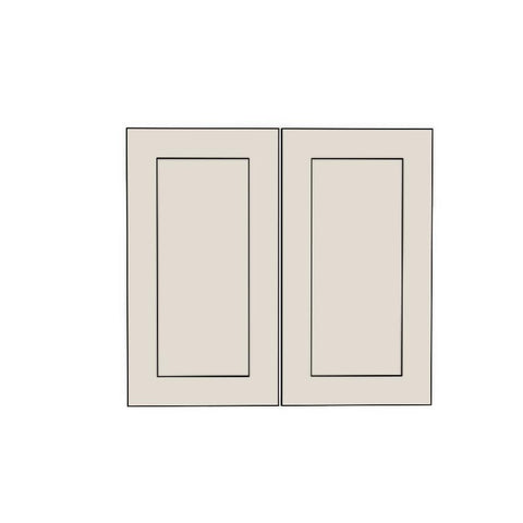 600mm Rangehood Cabinet Doors (2pk) (297x597mm) - Midi Shaker - Unpainted (Raw), line drawing