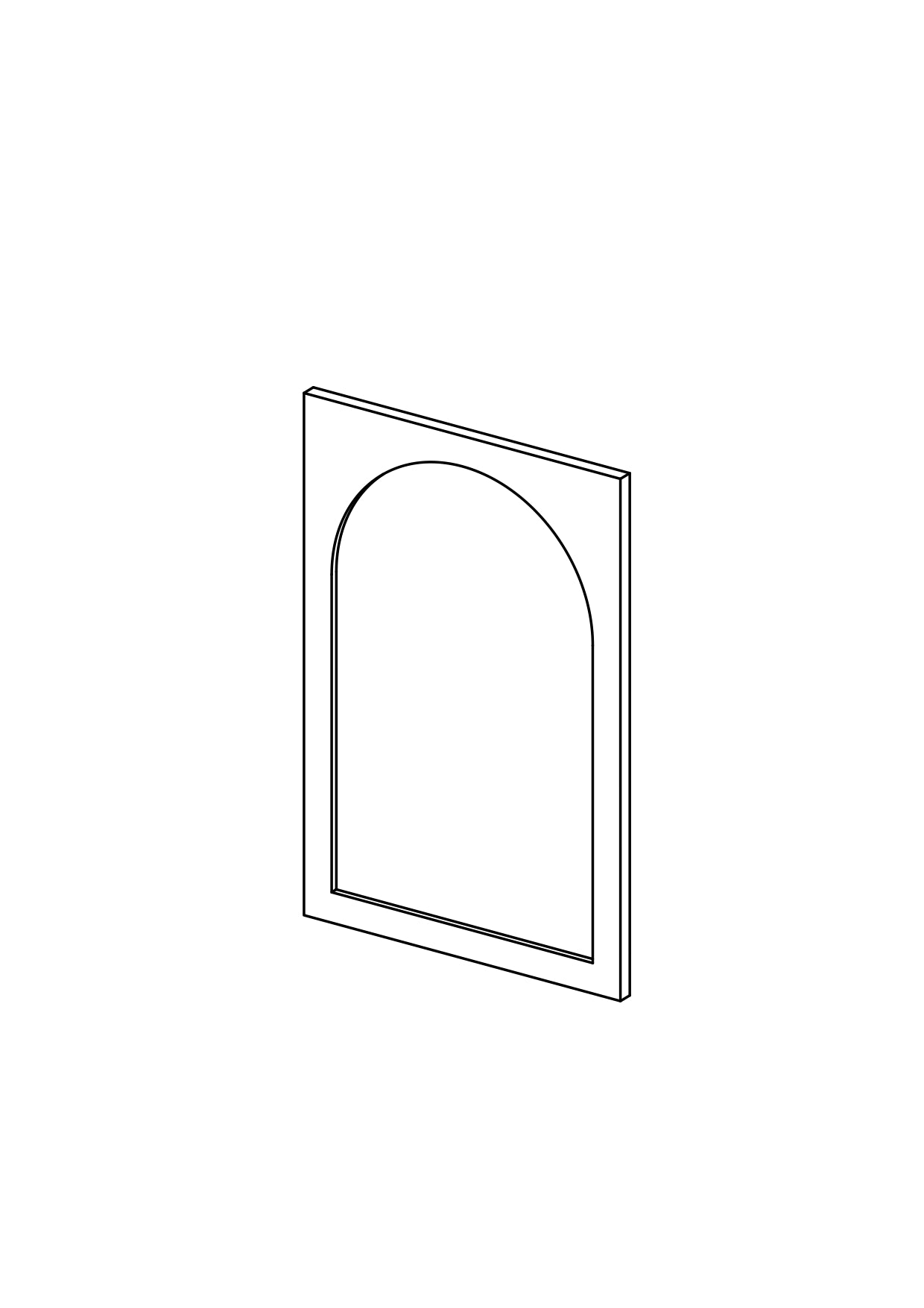 40x60 Drawer - Arch - Unpainted (Raw) - METOD