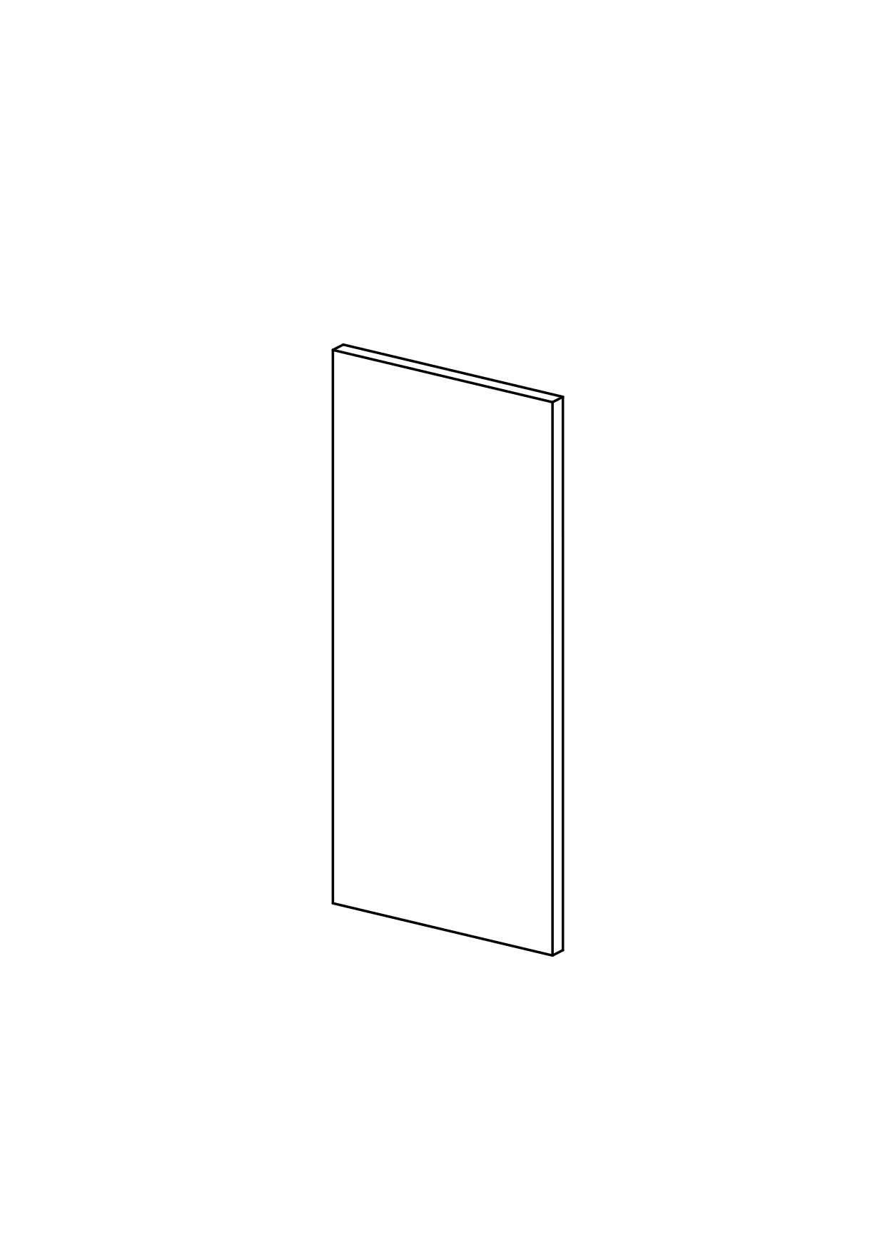 62x140 - Cover Panel - Plain - Unpainted (Raw) - METOD