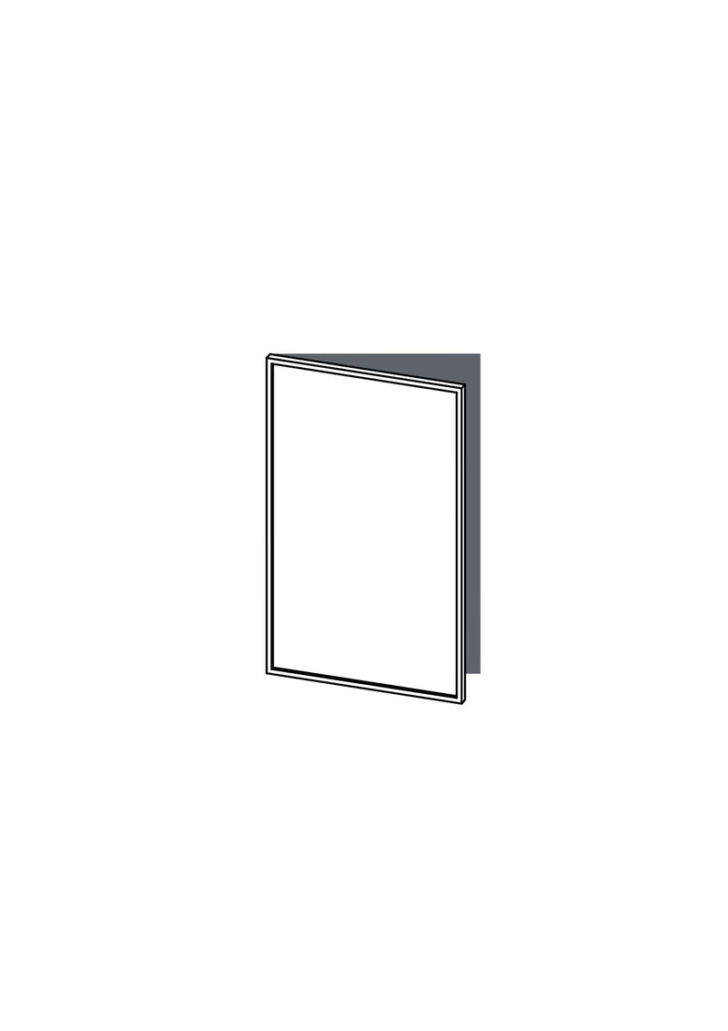 60x100 - Left Hung - Slim Shaker - Unpainted (Raw) - METOD, line drawing