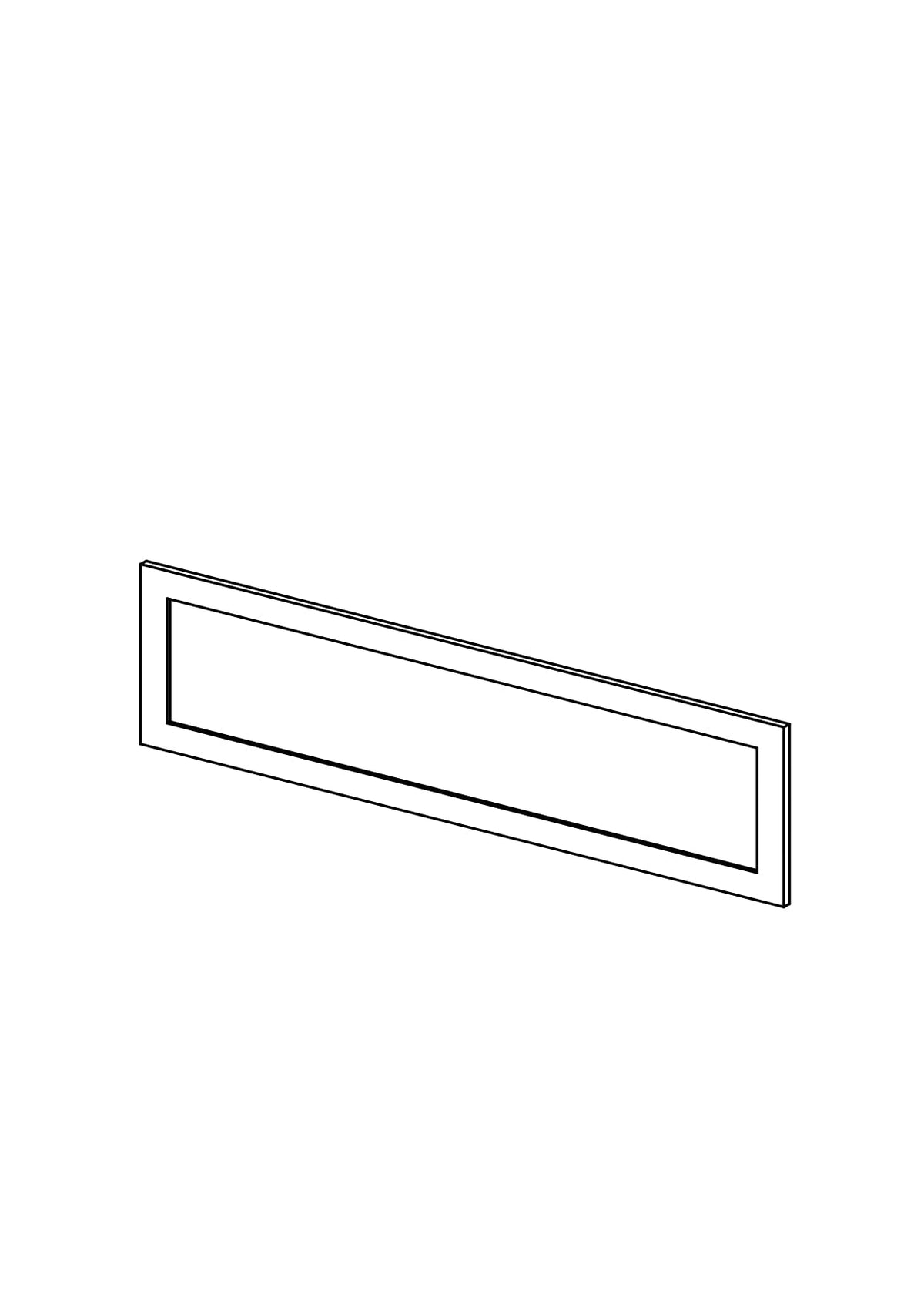 80x20 Drawer - Shaker - Painted (2Pac Poly) - METOD, line drawing