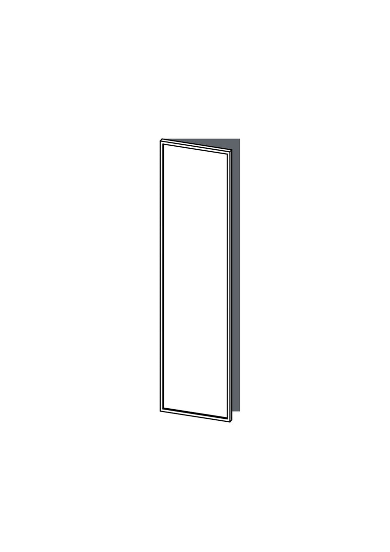 40x160 - Left Hung - Slim Shaker - Unpainted (Raw) - METOD, line drawing