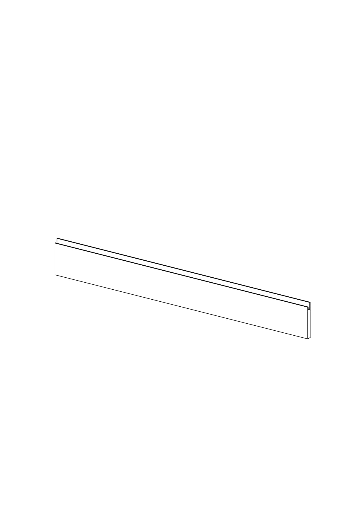 80x10 Drawer - Finger Pull - Unpainted (Raw) - METOD