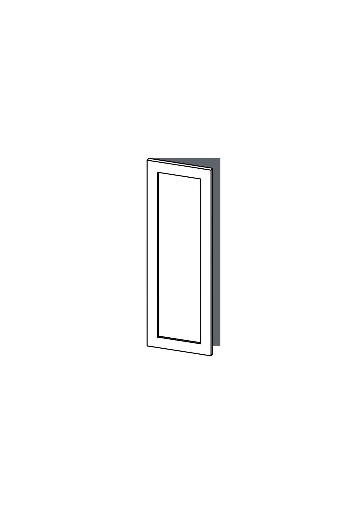 40x120 - Left Hung - Shaker - Unpainted (Raw) - METOD, line drawing