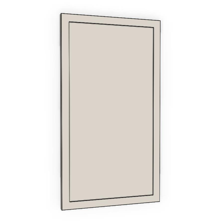 300mm Medium Cabinet Door (297x547mm) - Slim Shaker - Unpainted (Raw), line drawing