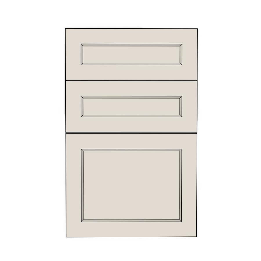 450mm 3 Drawer Panels - French Shaker - Unpainted (Raw) - KABOODLE