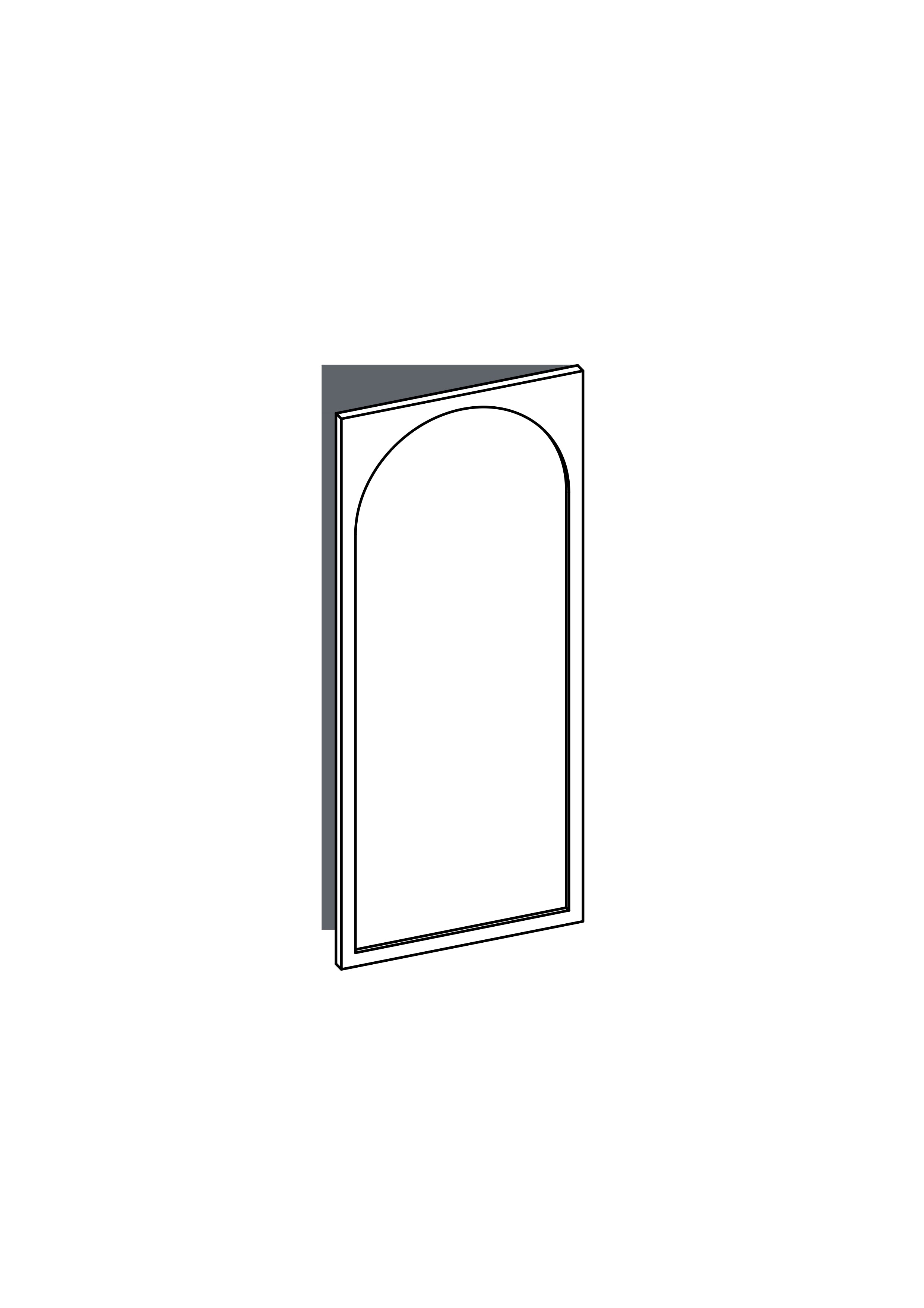 60x140 - Right Hung - Arch - Painted (2Pac Poly) - METOD