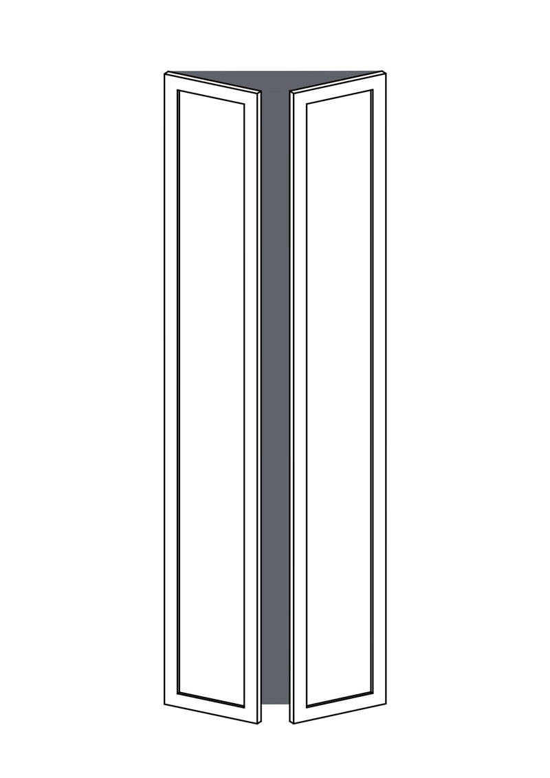37x235 - Pair -  Shaker - Painted (2Pac Poly) - PAX - (To Fit 75cm PAX Frame), line drawing