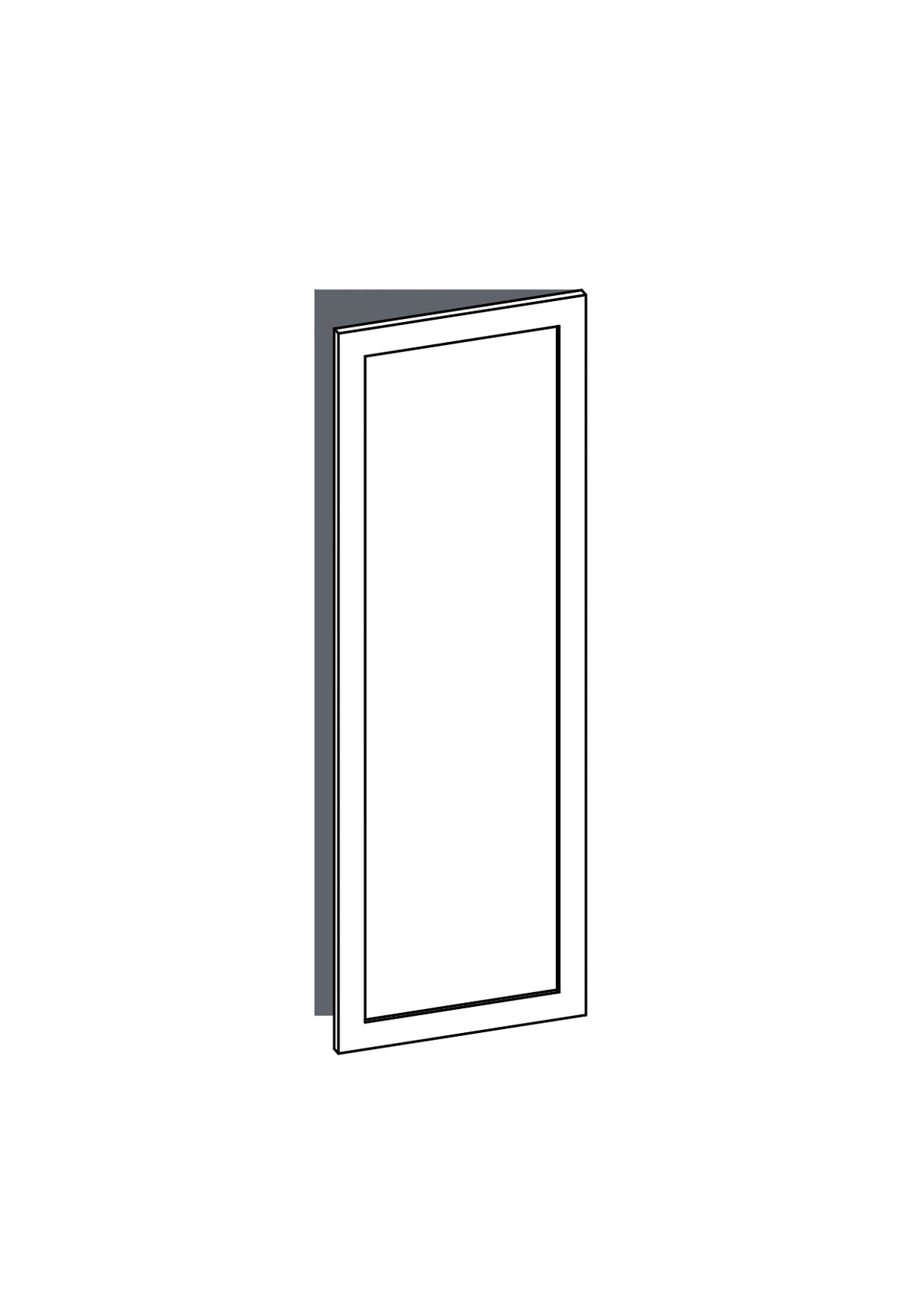 60x180 - Right Hung - Shaker - Unpainted (Raw) - METOD, line drawing