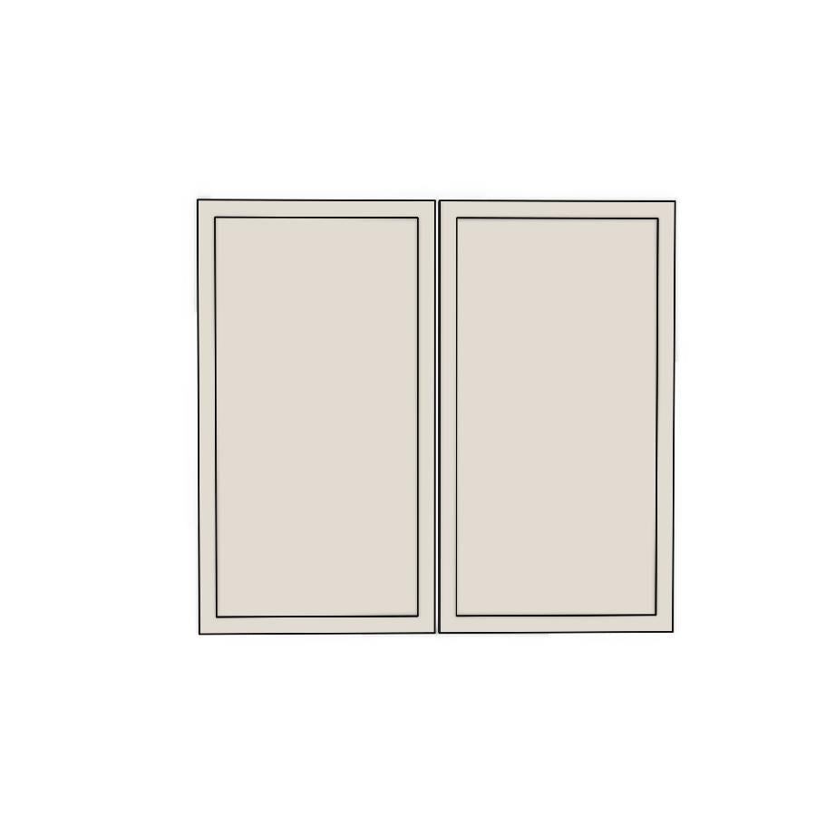 600mm Medium Rangehood Doors (2pk) - Slim Shaker - Painted (2Pac Poly) - KABOODLE