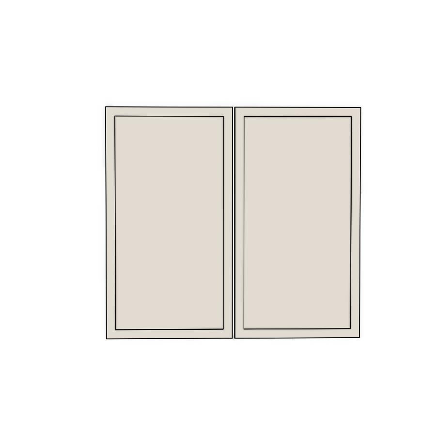 600mm Medium Rangehood Doors (2pk) (297x547mm) - Slim Shaker - Unpainted (Raw), line drawing