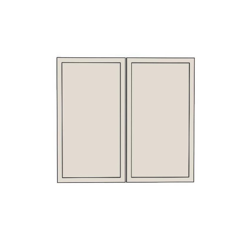 600mm Medium Rangehood Doors (2pk) (297x547mm) - Slim Shaker - Painted (2Pac Poly), line drawing