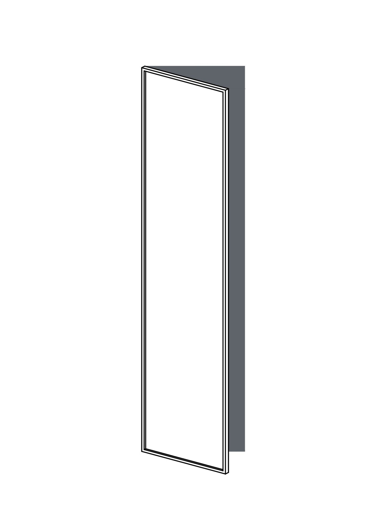 50x200 - Left Hung - Slim Shaker - Painted (2Pac Poly) - PAX, line drawing