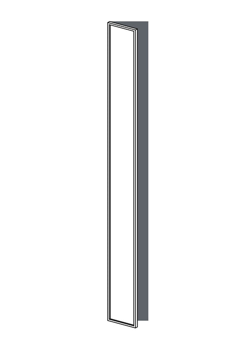 25x235 - Left Hung - Slim Shaker - Painted (2Pac Poly) - PAX, line drawing
