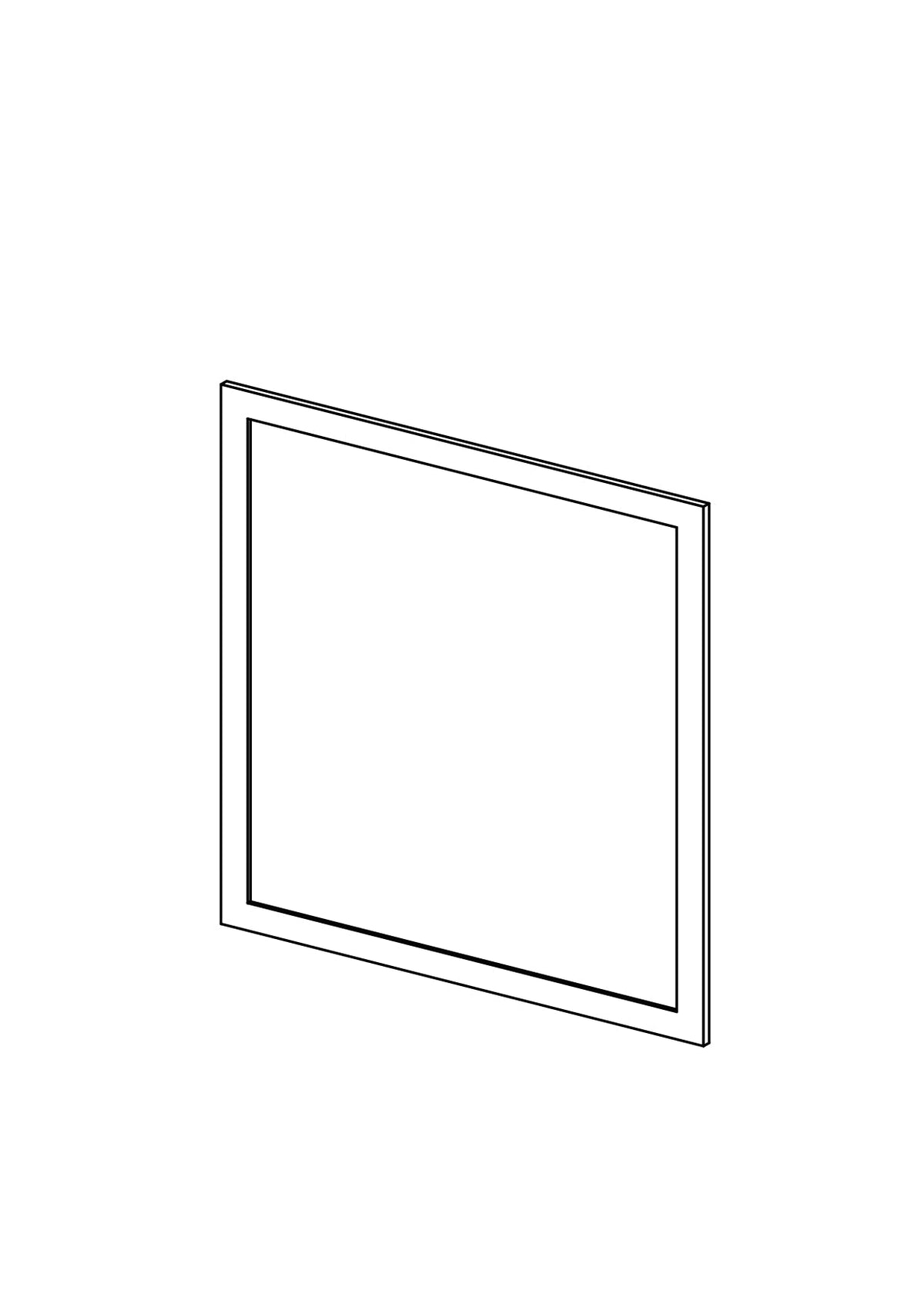 60x60 Drawer - Shaker - Unpainted (Raw) - METOD, line drawing