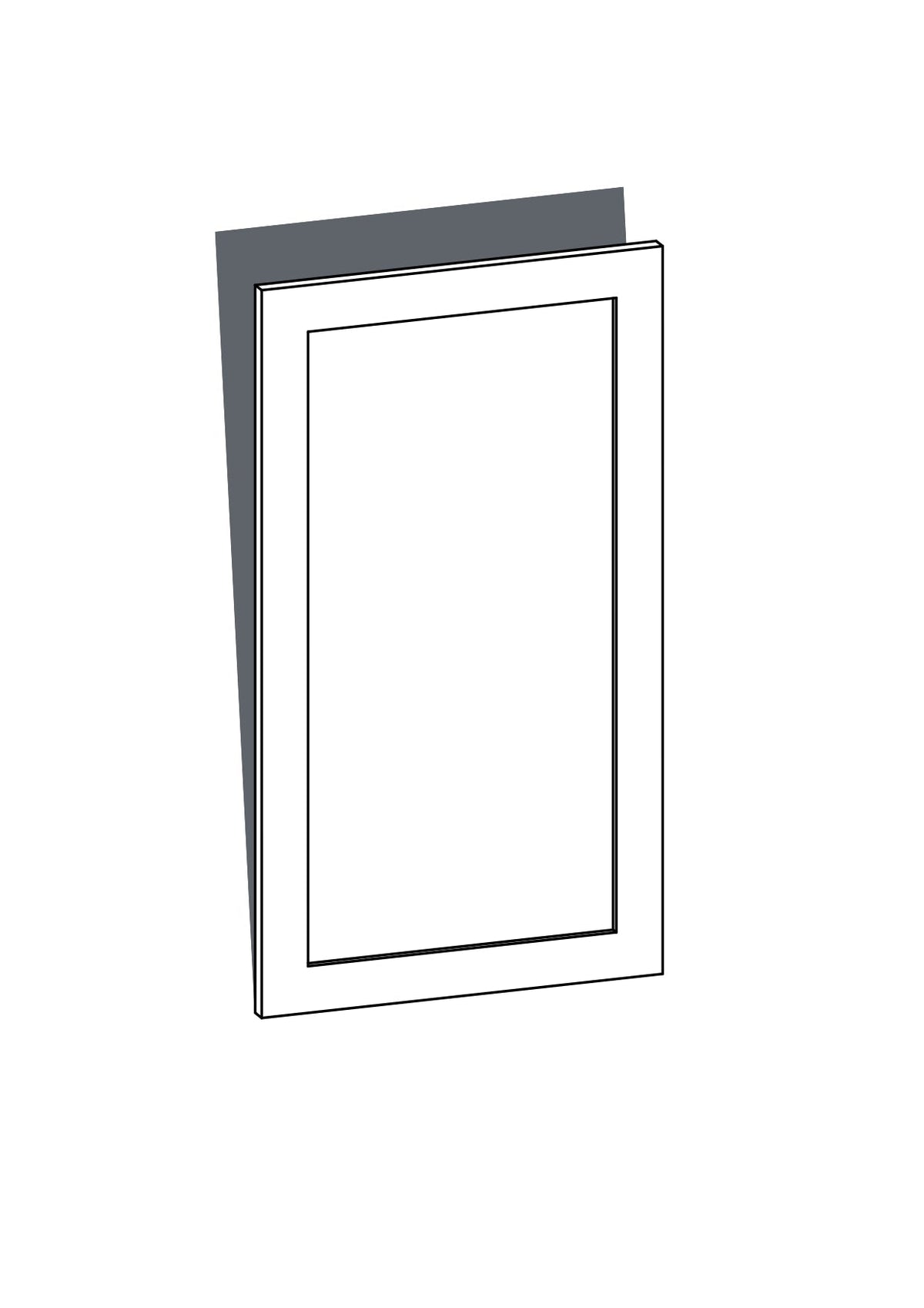 45x80 - Dishwasher - Shaker - Painted (2Pac Poly) - METOD Door, line drawing